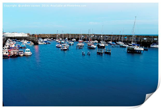 SCARBOROUGH HARBOUR Print by andrew saxton