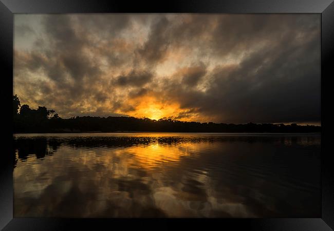 Essequibo river sunrise Framed Print by Gail Johnson