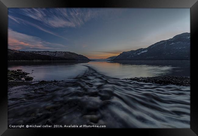 Ullswater Stream Framed Print by michael collier