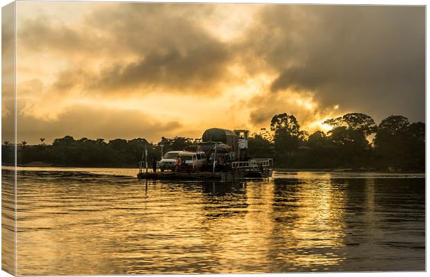 Essequibo river ferry Canvas Print by Gail Johnson