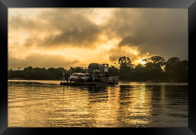 Essequibo river ferry Framed Print by Gail Johnson