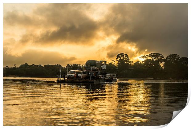 Essequibo river ferry Print by Gail Johnson