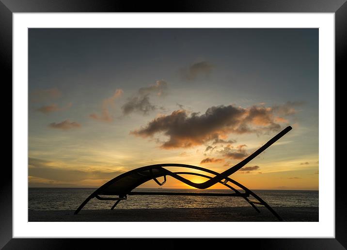 Ocean sunset Framed Mounted Print by Gail Johnson