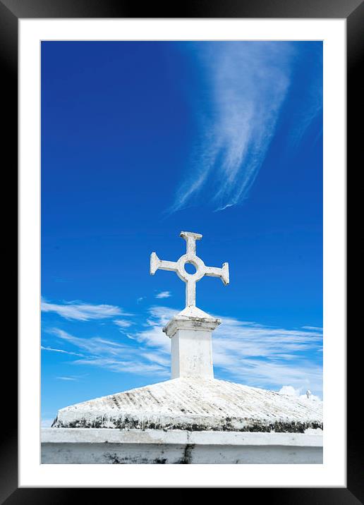 Willibrodus church and graveyard Framed Mounted Print by Gail Johnson