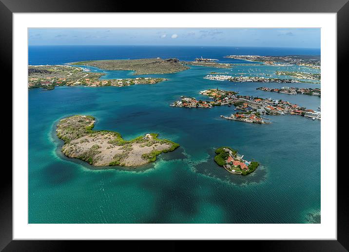 Spanish Waters Aerial Shot Framed Mounted Print by Gail Johnson