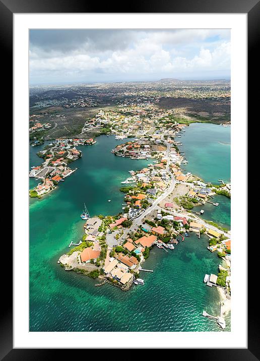 Spanish Waters Aerial Shot Framed Mounted Print by Gail Johnson