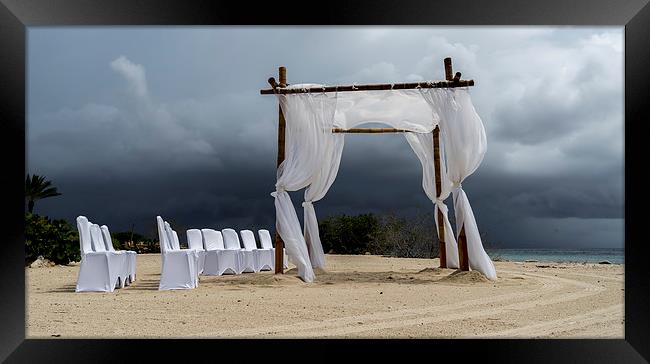 Stormy wedding Framed Print by Gail Johnson