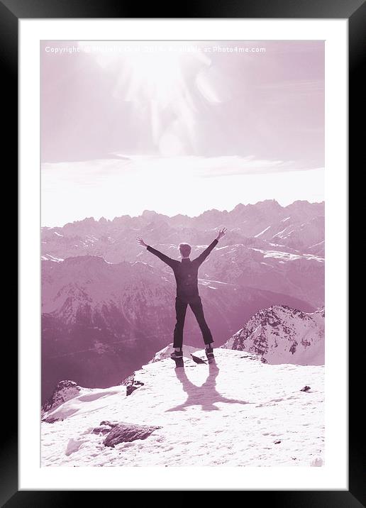 On Top of the World Framed Mounted Print by Michelle Orai