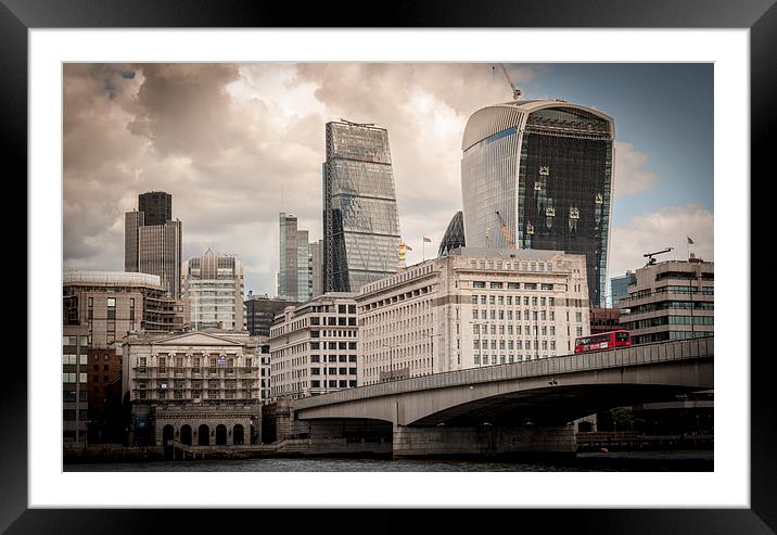 London Skyline Framed Mounted Print by Richard Downs