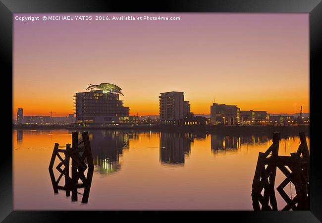Serenity of Cardiff Bay Framed Print by MICHAEL YATES