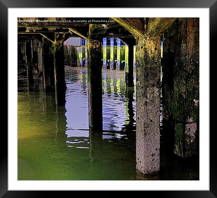  UNDER THE JETTY                                   Framed Mounted Print by Helen Cullens