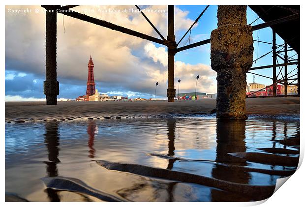 Blackpool Views Print by Jason Connolly