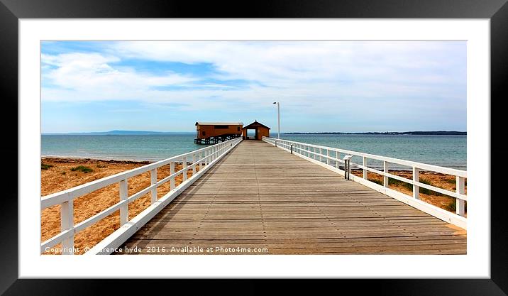 Lifeboat House at the end of the Pier Framed Mounted Print by laurence hyde