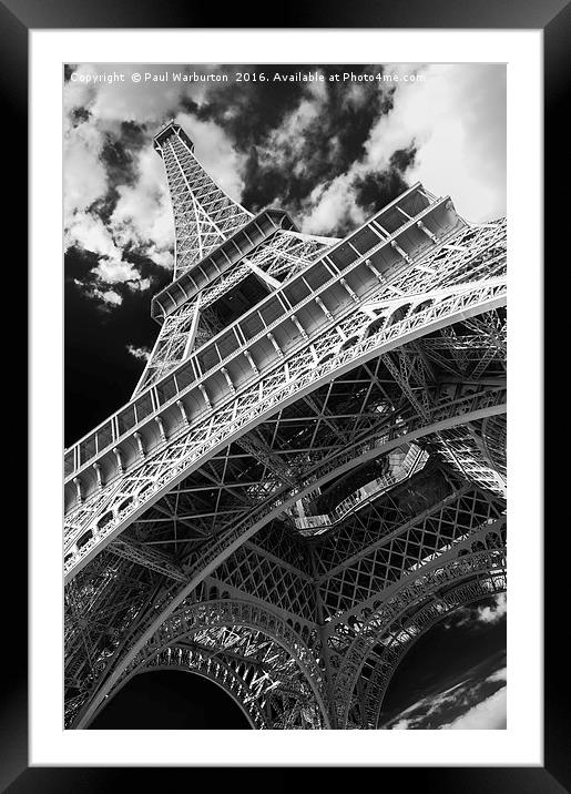 Eiffel Tower Infrared Abstract Framed Mounted Print by Paul Warburton