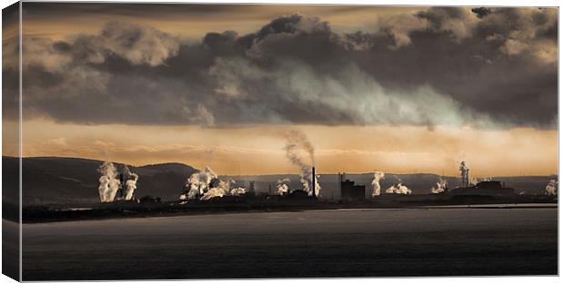 Port Talbot steel works Canvas Print by Leighton Collins