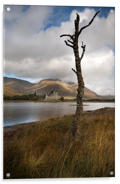 Kilchurn castle loch awe Scotland Acrylic by Eddie John