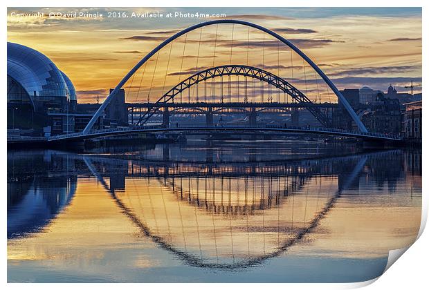 Bridges over the Tyne Print by David Pringle