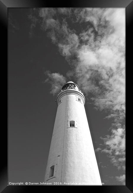 St Mary's Lighthouse Framed Print by Darren Johnson