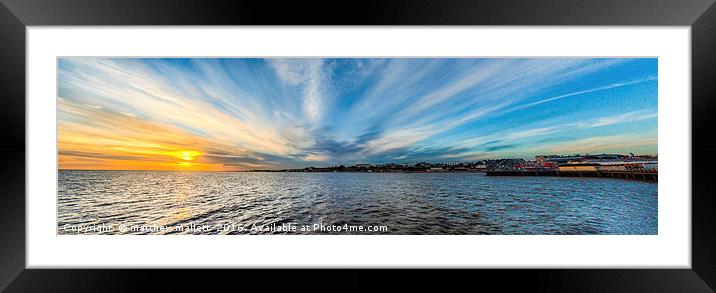 And So The Sun Sets............... Framed Mounted Print by matthew  mallett