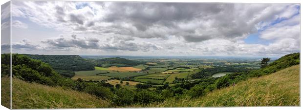 Sutton Bank Panorama Yorkshire  Canvas Print by Greg Marshall