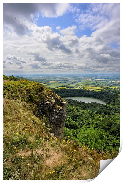Sutton Bank Yorkshire with Gliders Print by Greg Marshall