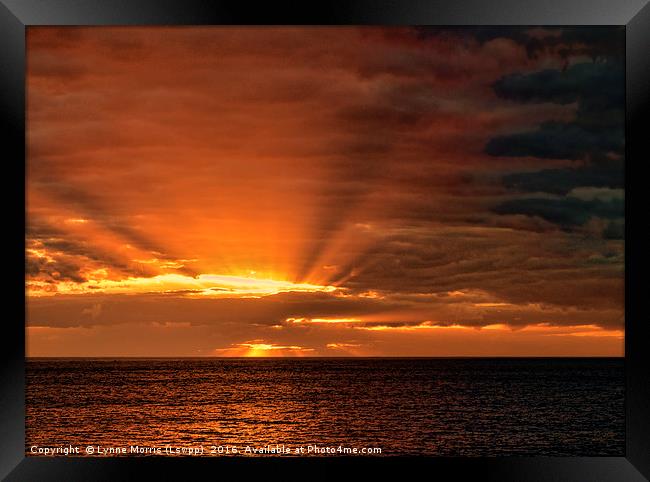 Sunset Over Costa Adeje Framed Print by Lynne Morris (Lswpp)