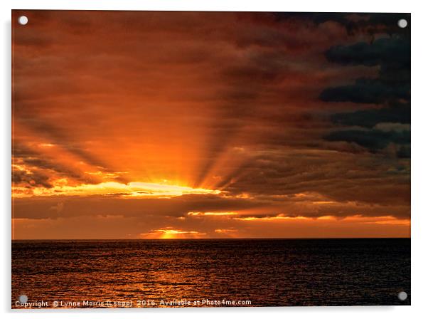 Sunset Over Costa Adeje Acrylic by Lynne Morris (Lswpp)