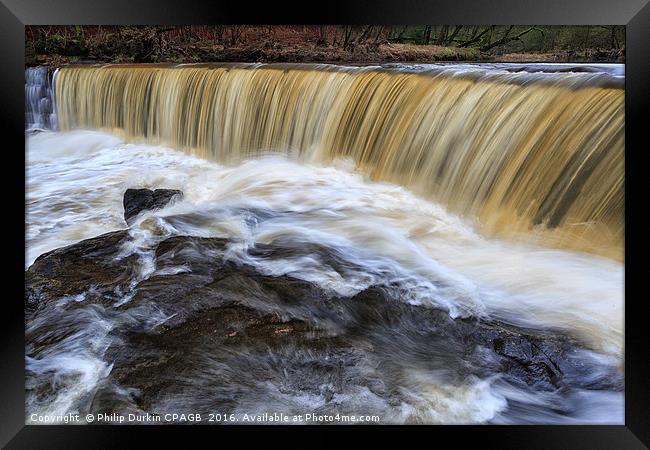 Hoghton Bottoms Weir - Lancashire UK Framed Print by Phil Durkin DPAGB BPE4