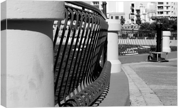 Black & White railings Canvas Print by Marc Lawrence
