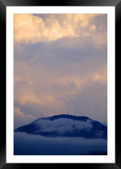 Storm clouds gather over Ljubljana, Slovenia Framed Mounted Print by Ian Middleton
