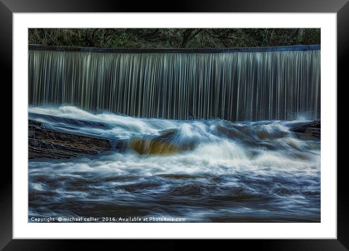 The Weir  Framed Mounted Print by michael collier