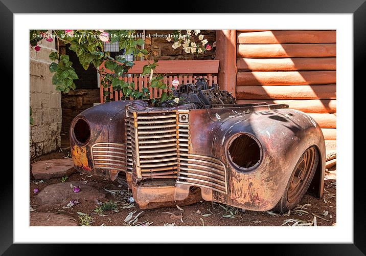 Rusting Beauty Framed Mounted Print by Pauline Tims