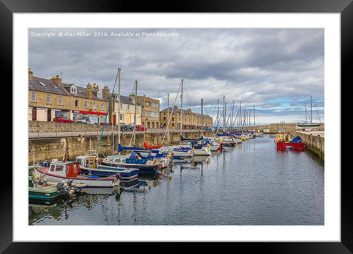The Lossiemouth Harbour Framed Mounted Print by Alex Millar