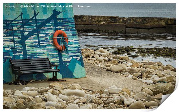 Lossiemouth Painted Wall Print by Alex Millar
