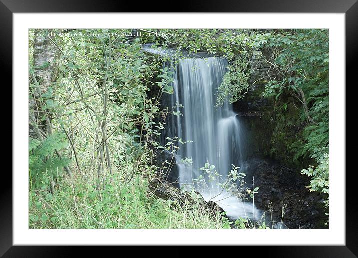 SHELETED WATERFALL    Framed Mounted Print by andrew saxton