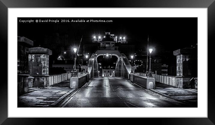 Swing Bridge Framed Mounted Print by David Pringle