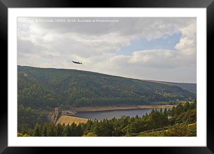 Dambusters over Upper Derwent Framed Mounted Print by MICHAEL YATES