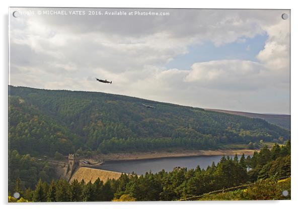 Dambusters over Upper Derwent Acrylic by MICHAEL YATES