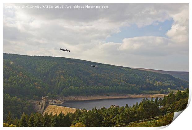 Dambusters over Upper Derwent Print by MICHAEL YATES