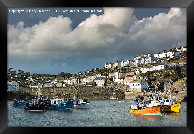 Mevagissey Harbour Framed Print by Mary Fletcher