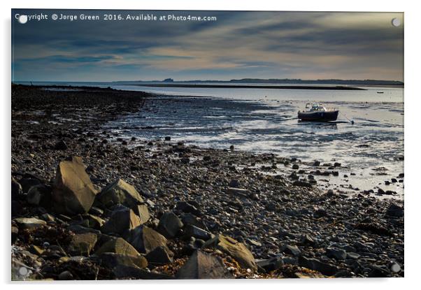The Holy Island of Lindisfarne Coast Acrylic by Jorge Green