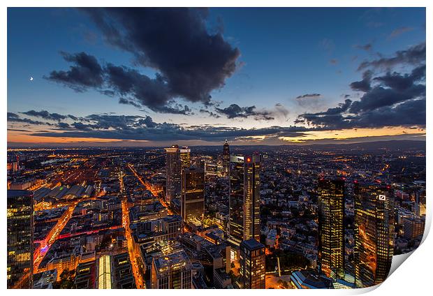 Frankfurt Maintower Print by Thomas Schaeffer