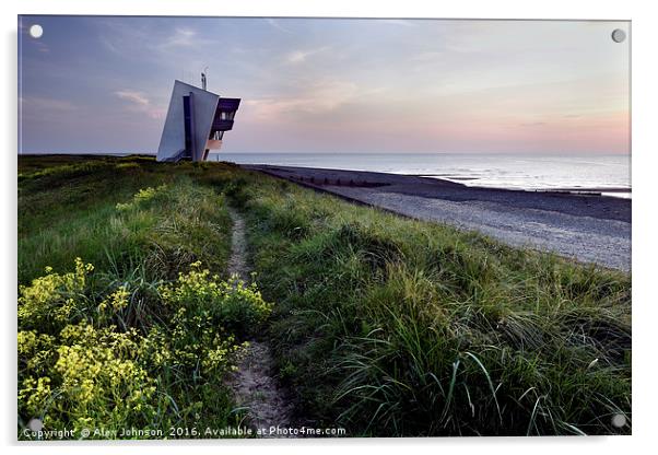 Rossall Point Tower Acrylic by Alex Johnson