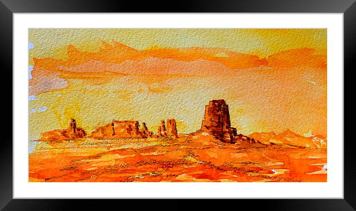head west young man - American west Framed Mounted Print by dale rys (LP)