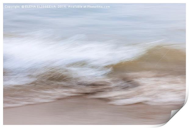 Water and sand abstract 2 Print by ELENA ELISSEEVA