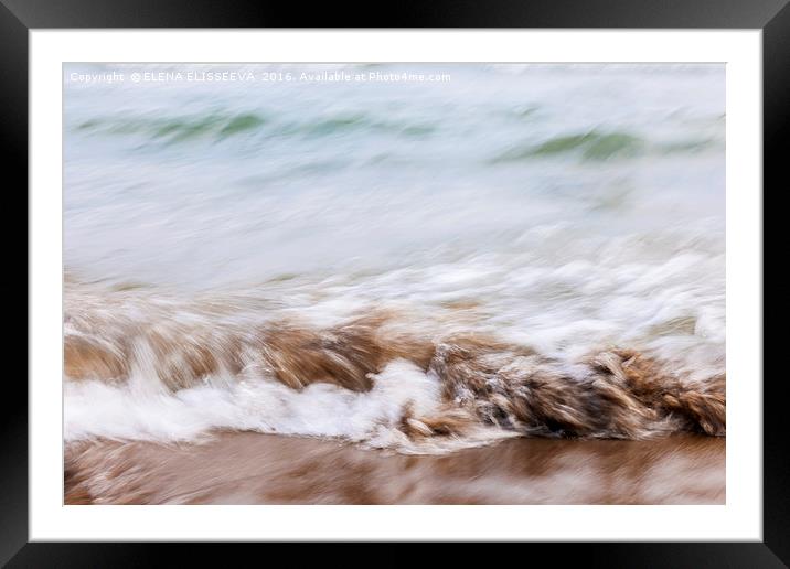 Water and sand abstract 3 Framed Mounted Print by ELENA ELISSEEVA