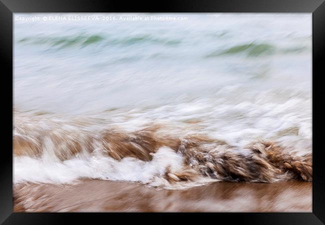 Water and sand abstract 3 Framed Print by ELENA ELISSEEVA