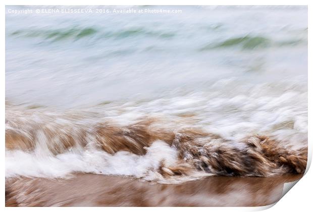 Water and sand abstract 3 Print by ELENA ELISSEEVA