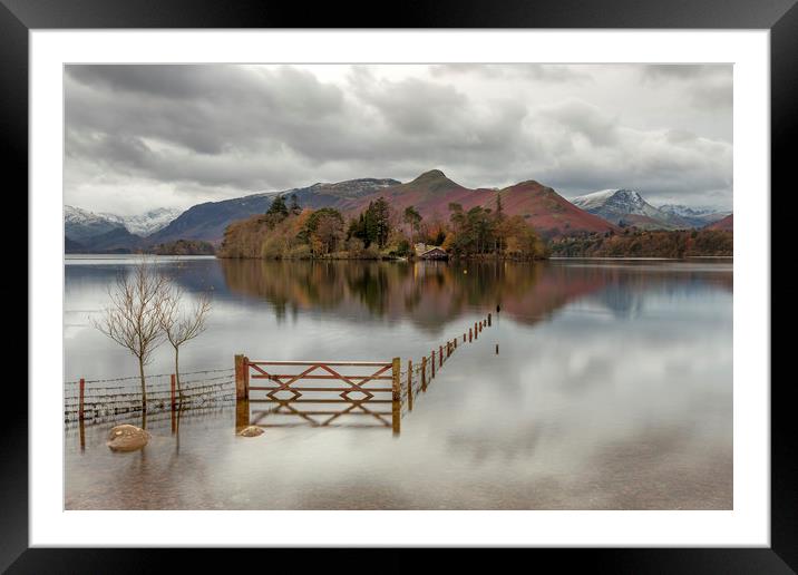 The Gate Derwentwater Framed Mounted Print by raymond mcbride