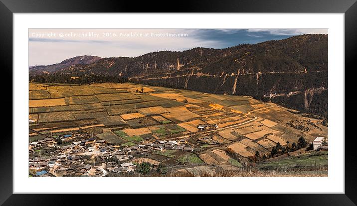 Tibetan Tapestry Framed Mounted Print by colin chalkley